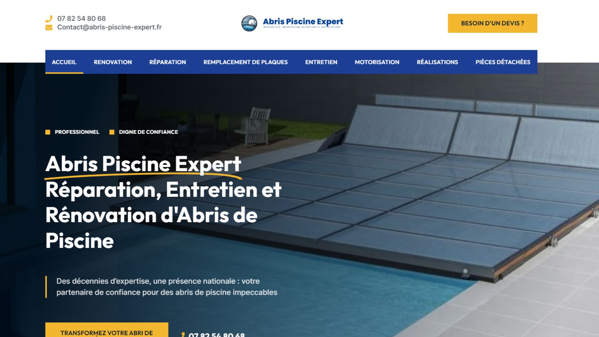 Site de Abris Piscine Expert