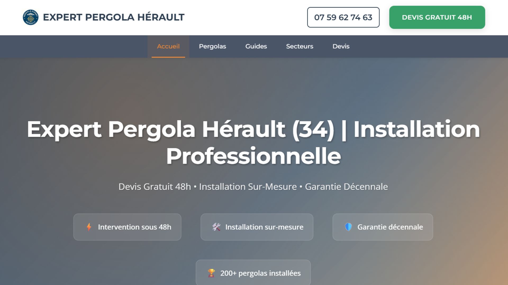 Site de Expert Pergola Hérault