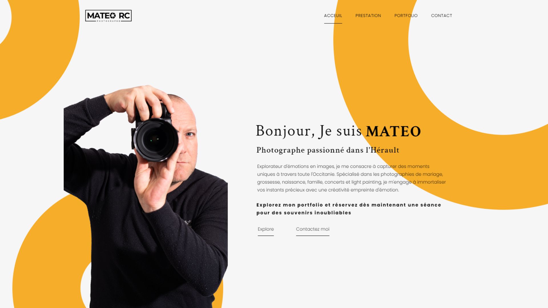 Site de Photographe Professionnel