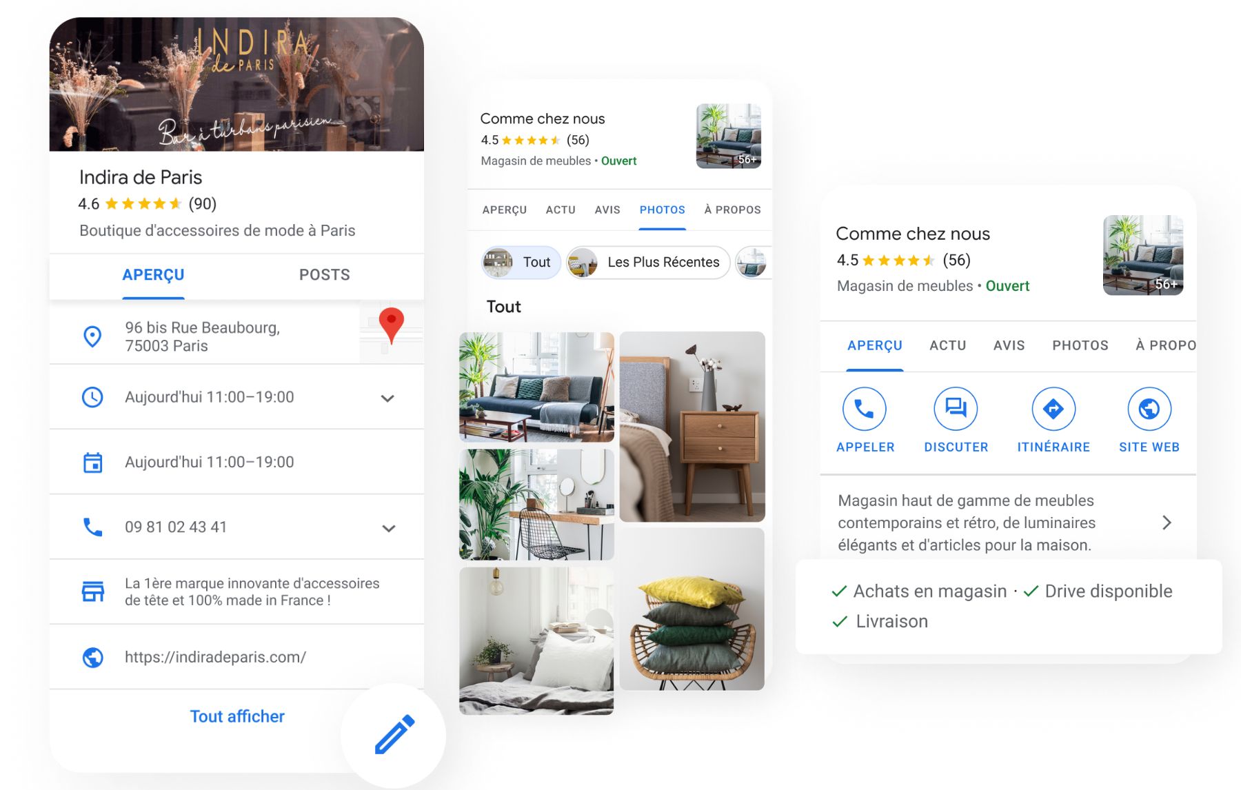 Optimisation de la fiche d'établissement (Google My Business):
