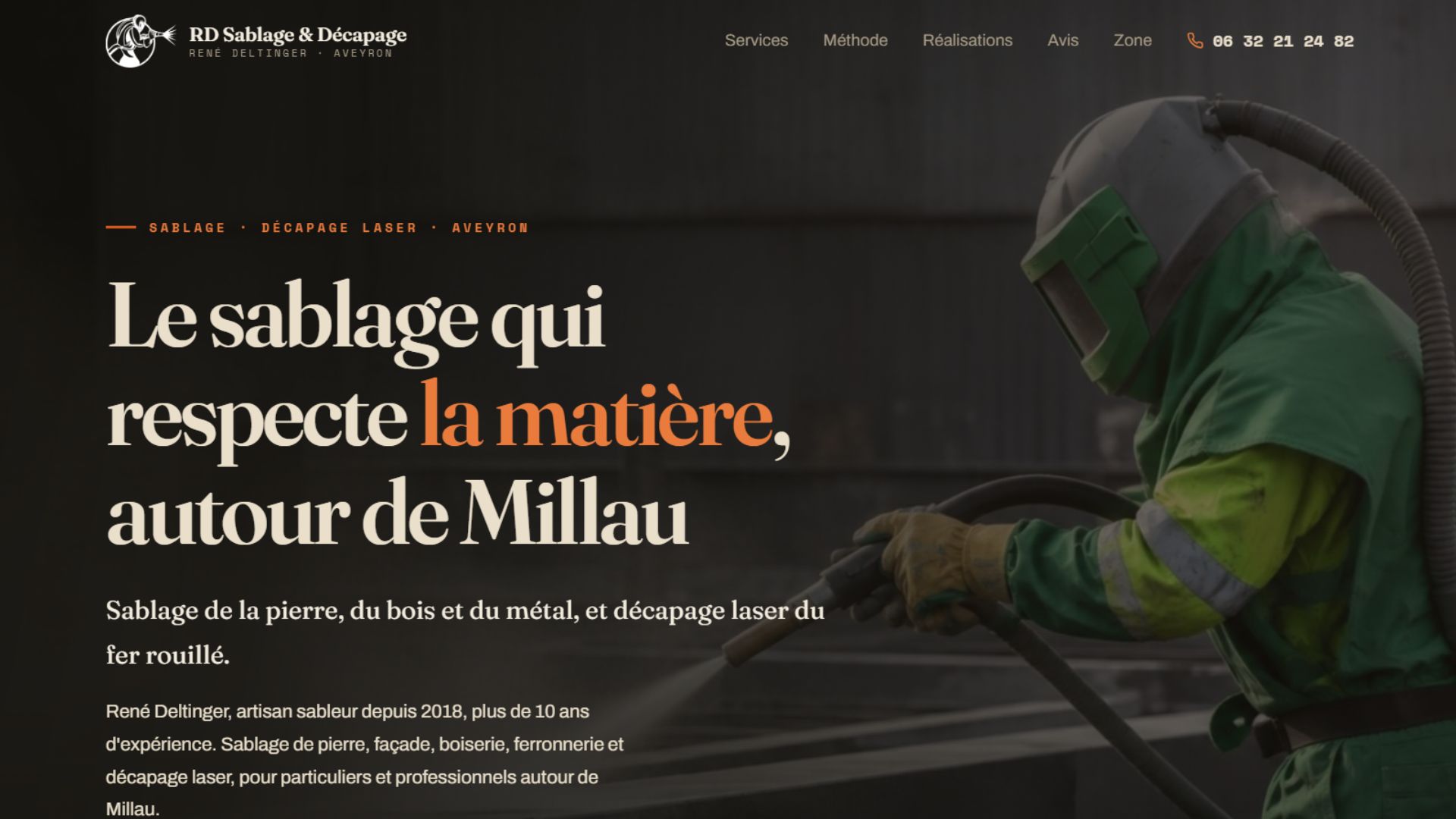 Site de RD Sablage & Décapage